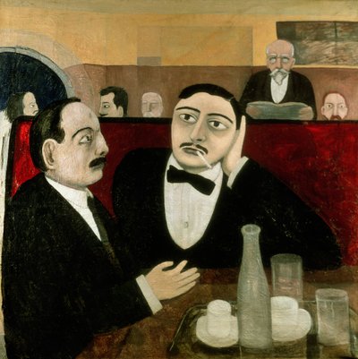 The Intellectuals at the Cafe Rotonde by Tullio Garbari